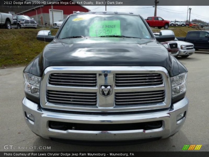 Black / Dark Slate 2012 Dodge Ram 3500 HD Laramie Mega Cab 4x4 Dually