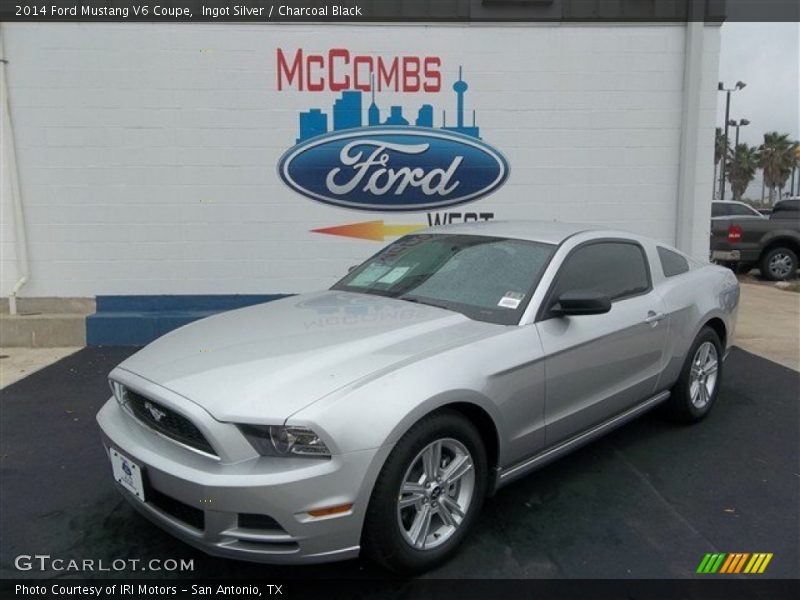 Ingot Silver / Charcoal Black 2014 Ford Mustang V6 Coupe