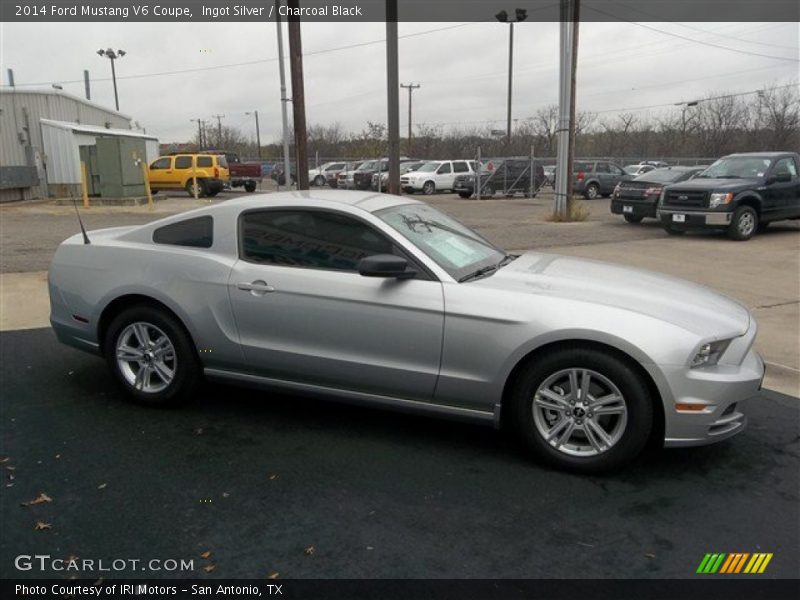 Ingot Silver / Charcoal Black 2014 Ford Mustang V6 Coupe