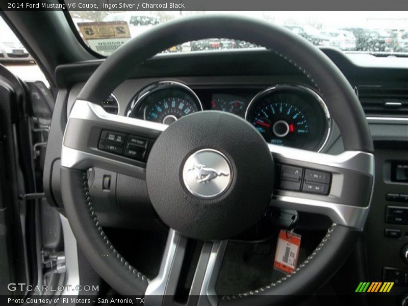 Ingot Silver / Charcoal Black 2014 Ford Mustang V6 Coupe