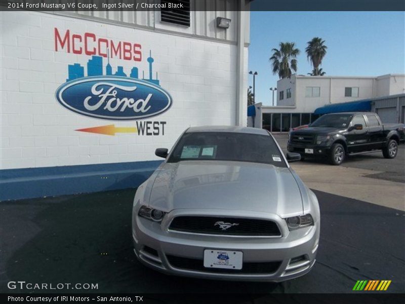 Ingot Silver / Charcoal Black 2014 Ford Mustang V6 Coupe