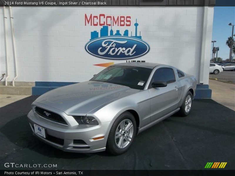 Ingot Silver / Charcoal Black 2014 Ford Mustang V6 Coupe