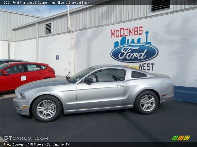 Ingot Silver / Charcoal Black 2014 Ford Mustang V6 Coupe