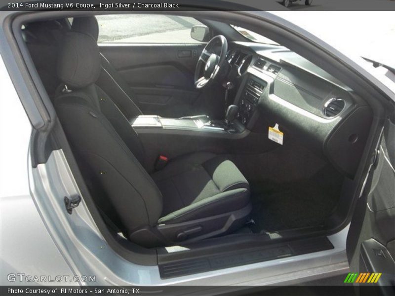 Ingot Silver / Charcoal Black 2014 Ford Mustang V6 Coupe