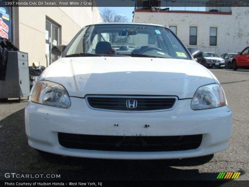 Frost White / Gray 1997 Honda Civic DX Sedan