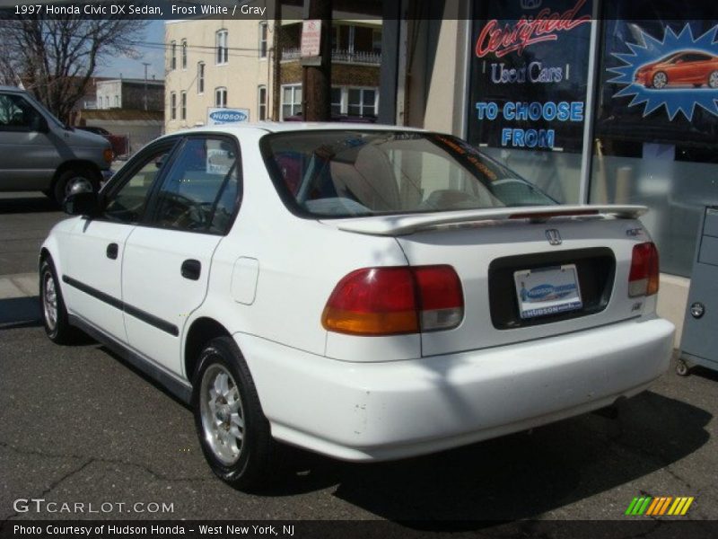 Frost White / Gray 1997 Honda Civic DX Sedan