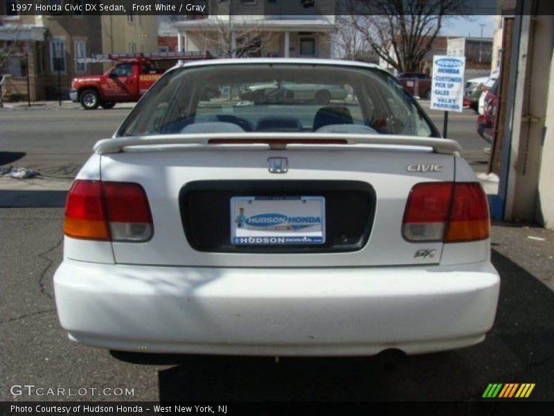Frost White / Gray 1997 Honda Civic DX Sedan