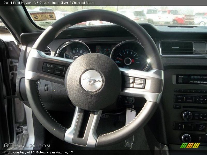 Ingot Silver / Charcoal Black 2014 Ford Mustang V6 Coupe
