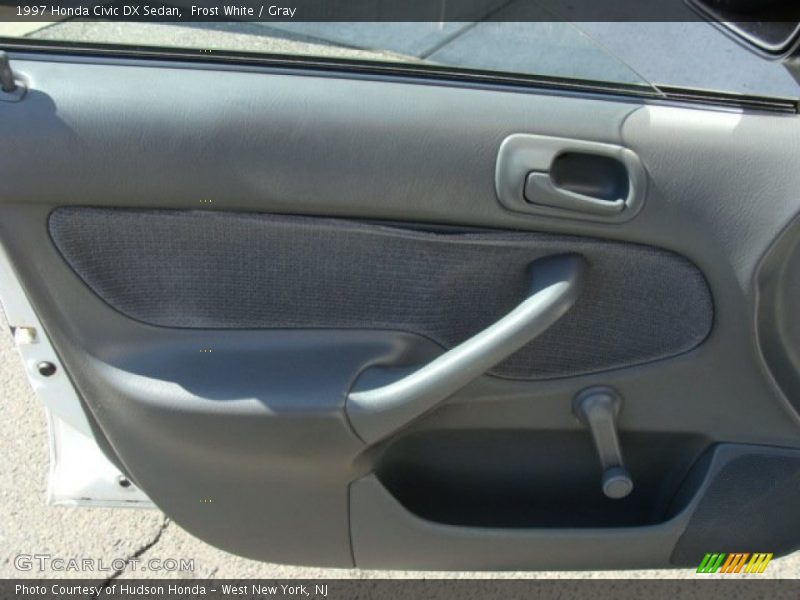 Frost White / Gray 1997 Honda Civic DX Sedan
