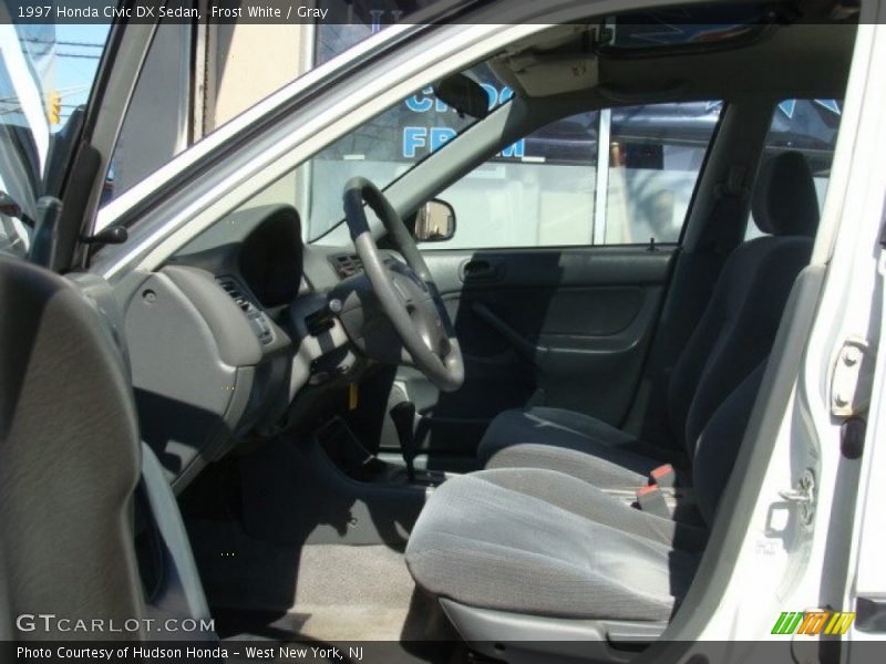 Frost White / Gray 1997 Honda Civic DX Sedan