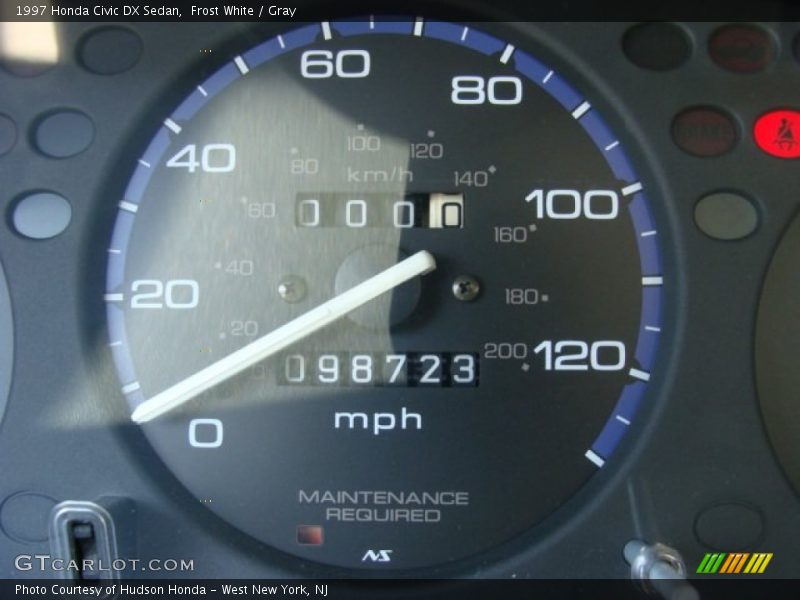 Frost White / Gray 1997 Honda Civic DX Sedan