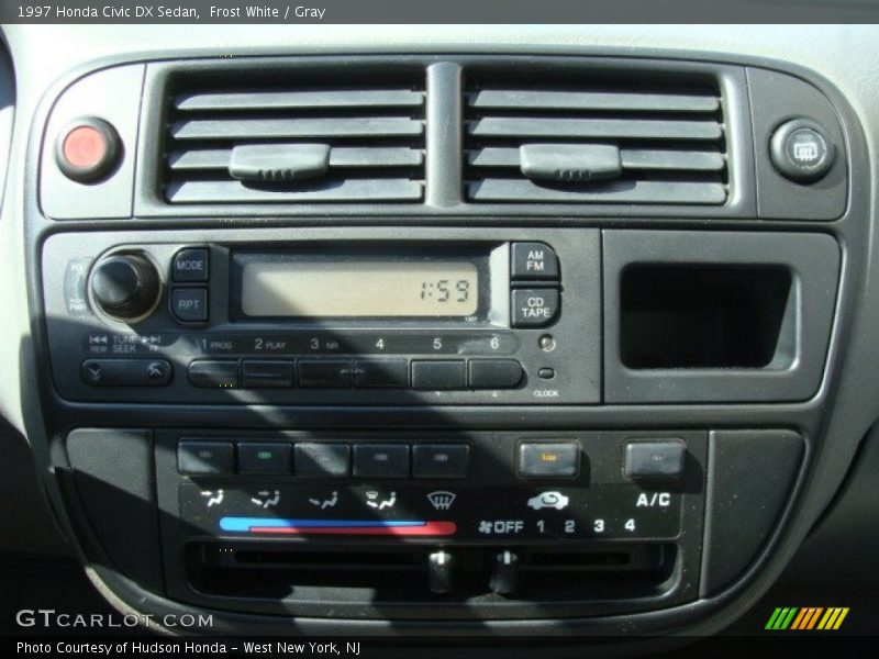 Frost White / Gray 1997 Honda Civic DX Sedan