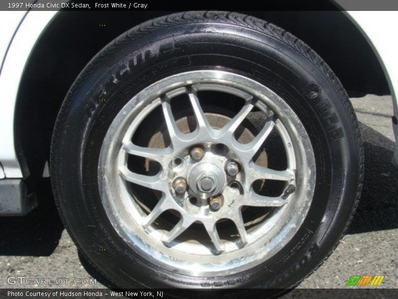 Frost White / Gray 1997 Honda Civic DX Sedan