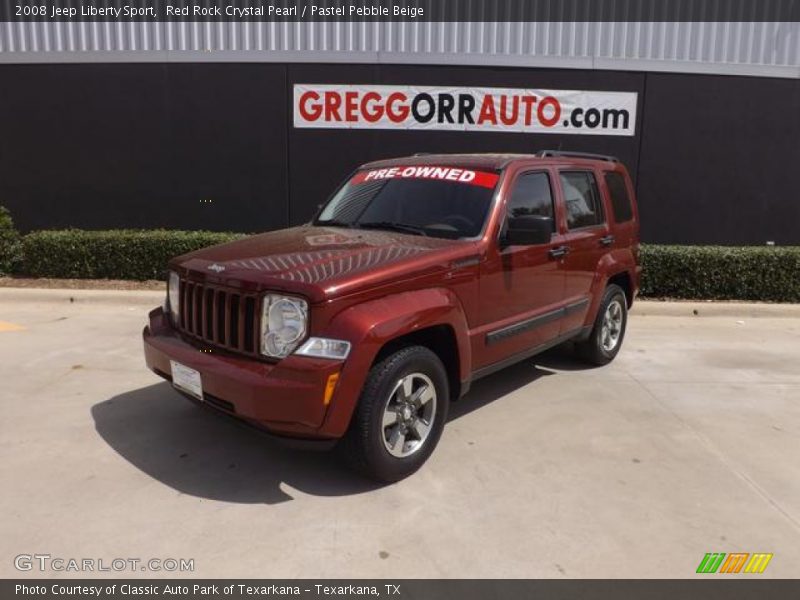 Red Rock Crystal Pearl / Pastel Pebble Beige 2008 Jeep Liberty Sport