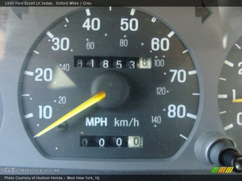 Oxford White / Grey 1993 Ford Escort LX Sedan