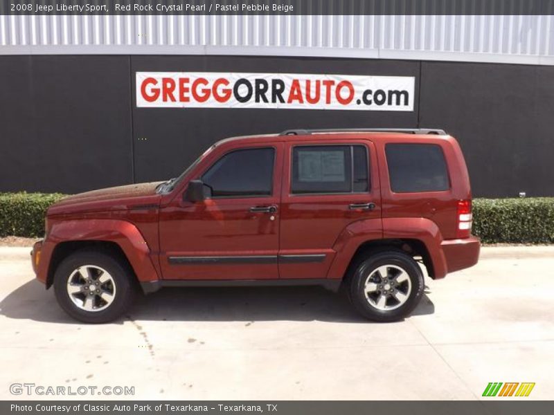 Red Rock Crystal Pearl / Pastel Pebble Beige 2008 Jeep Liberty Sport