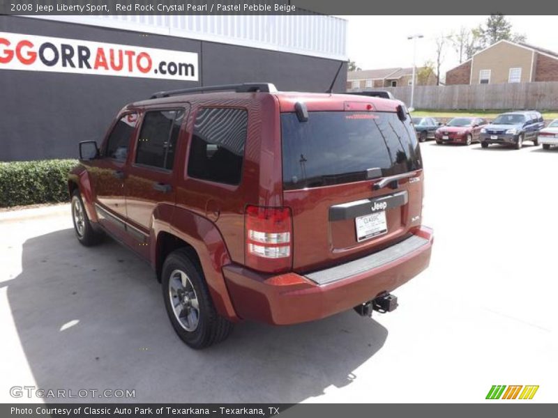 Red Rock Crystal Pearl / Pastel Pebble Beige 2008 Jeep Liberty Sport