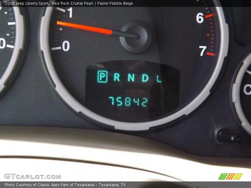Red Rock Crystal Pearl / Pastel Pebble Beige 2008 Jeep Liberty Sport
