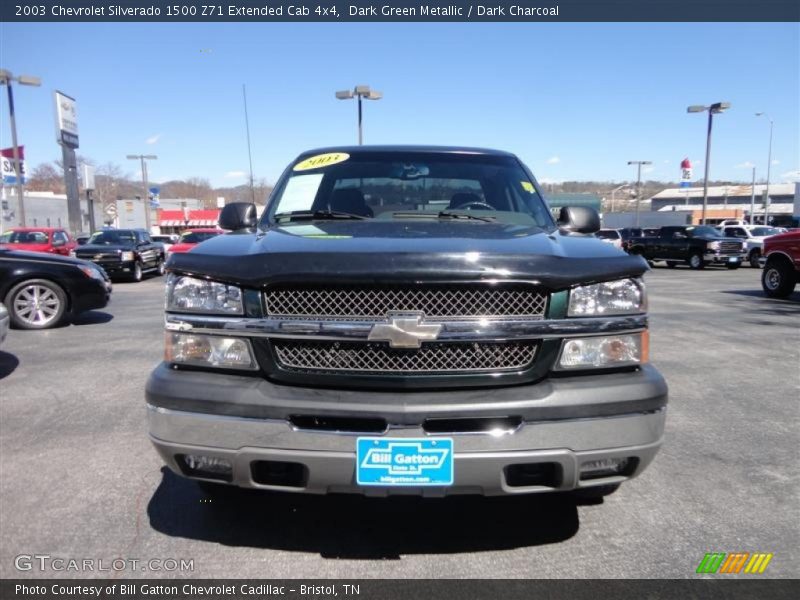 Dark Green Metallic / Dark Charcoal 2003 Chevrolet Silverado 1500 Z71 Extended Cab 4x4