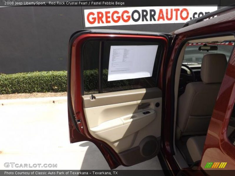 Red Rock Crystal Pearl / Pastel Pebble Beige 2008 Jeep Liberty Sport
