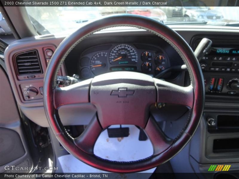 Dark Green Metallic / Dark Charcoal 2003 Chevrolet Silverado 1500 Z71 Extended Cab 4x4