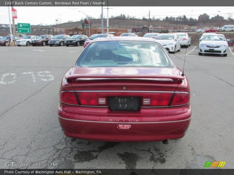 Bordeaux Red Pearl / Neutral 1997 Buick Century Custom