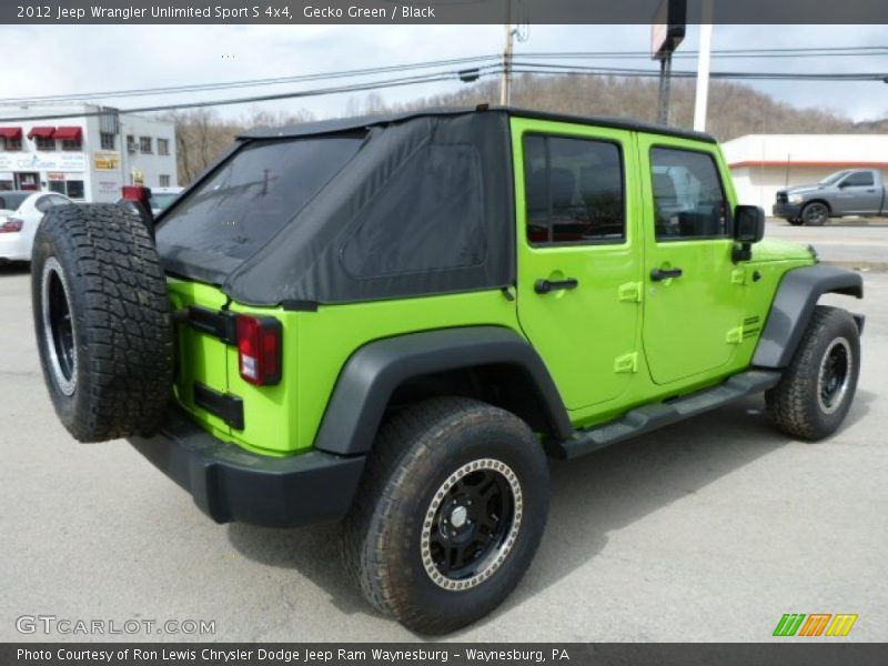 Gecko Green / Black 2012 Jeep Wrangler Unlimited Sport S 4x4