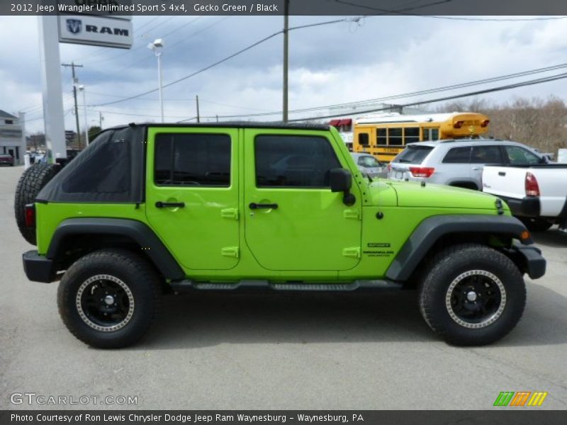 Gecko Green / Black 2012 Jeep Wrangler Unlimited Sport S 4x4