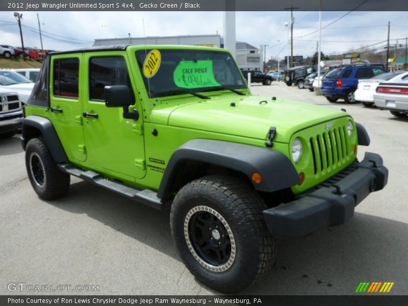 Gecko Green / Black 2012 Jeep Wrangler Unlimited Sport S 4x4