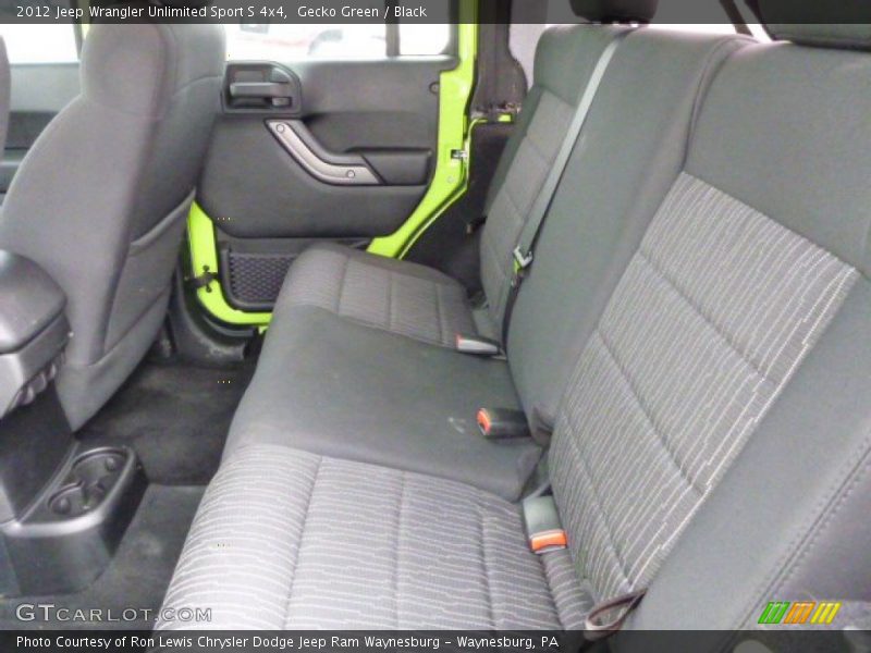 Rear Seat of 2012 Wrangler Unlimited Sport S 4x4