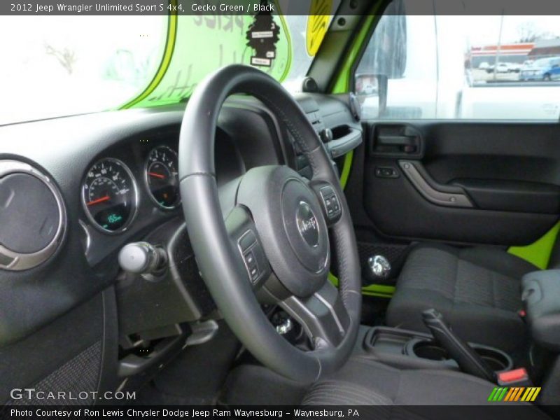 Gecko Green / Black 2012 Jeep Wrangler Unlimited Sport S 4x4