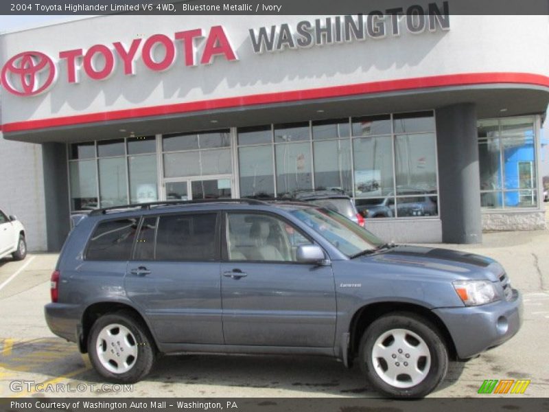 Bluestone Metallic / Ivory 2004 Toyota Highlander Limited V6 4WD