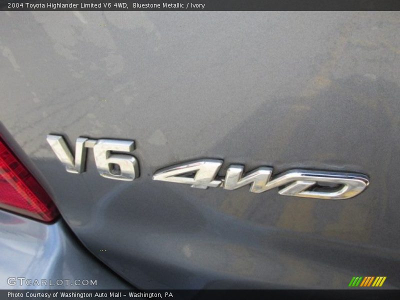 Bluestone Metallic / Ivory 2004 Toyota Highlander Limited V6 4WD