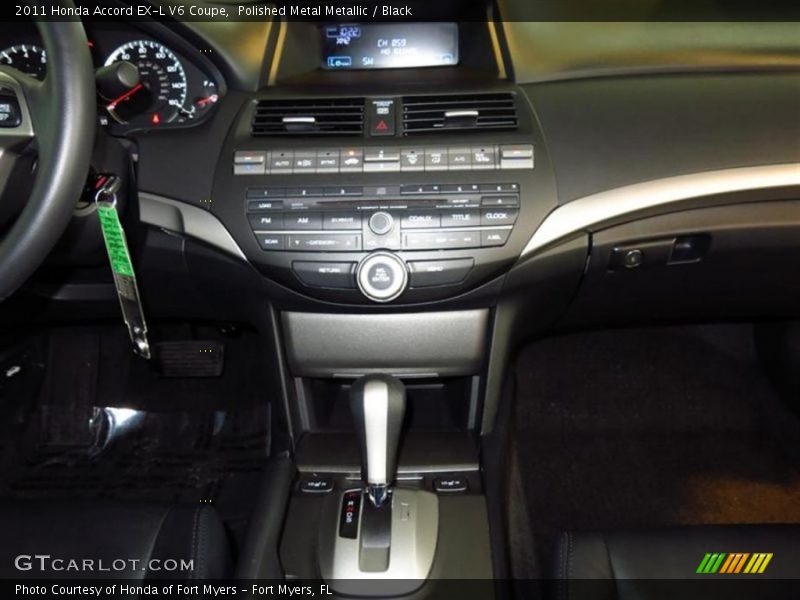 Polished Metal Metallic / Black 2011 Honda Accord EX-L V6 Coupe