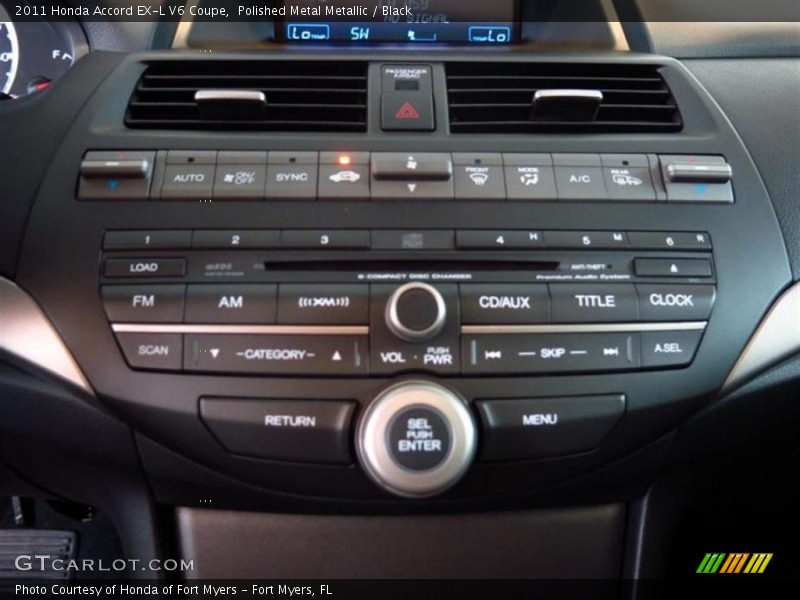 Controls of 2011 Accord EX-L V6 Coupe