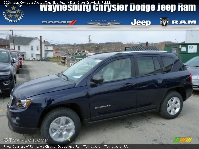 True Blue Pearl / Dark Slate Gray/Light Pebble 2014 Jeep Compass Sport