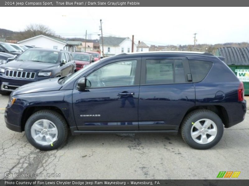 True Blue Pearl / Dark Slate Gray/Light Pebble 2014 Jeep Compass Sport