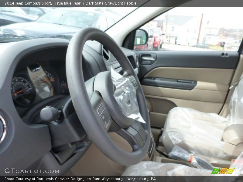 True Blue Pearl / Dark Slate Gray/Light Pebble 2014 Jeep Compass Sport