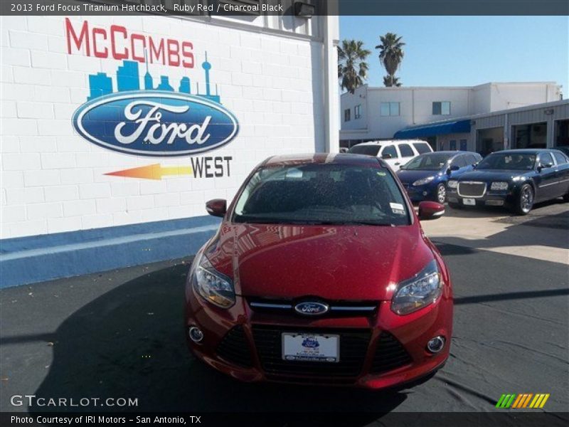 Ruby Red / Charcoal Black 2013 Ford Focus Titanium Hatchback