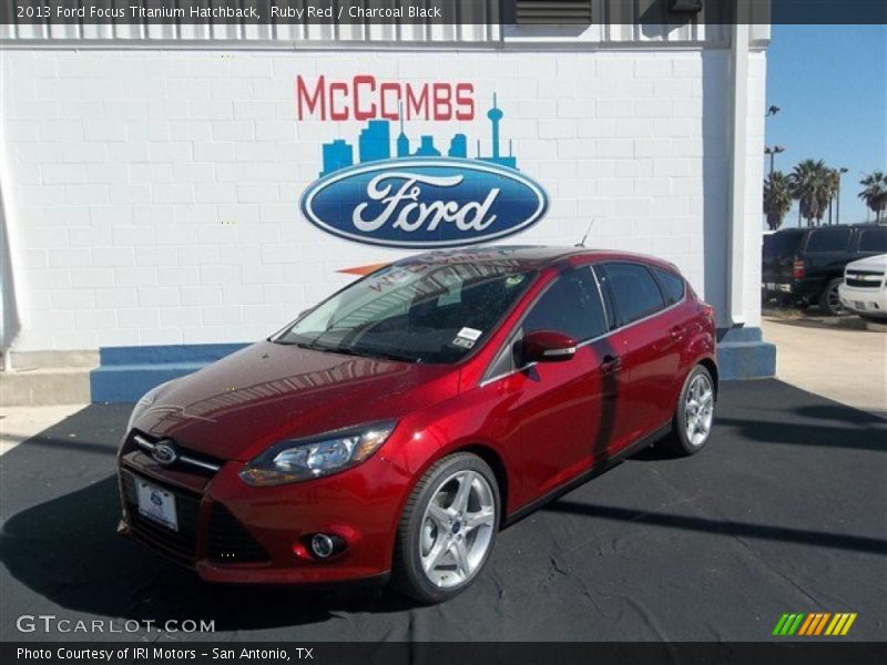 Ruby Red / Charcoal Black 2013 Ford Focus Titanium Hatchback