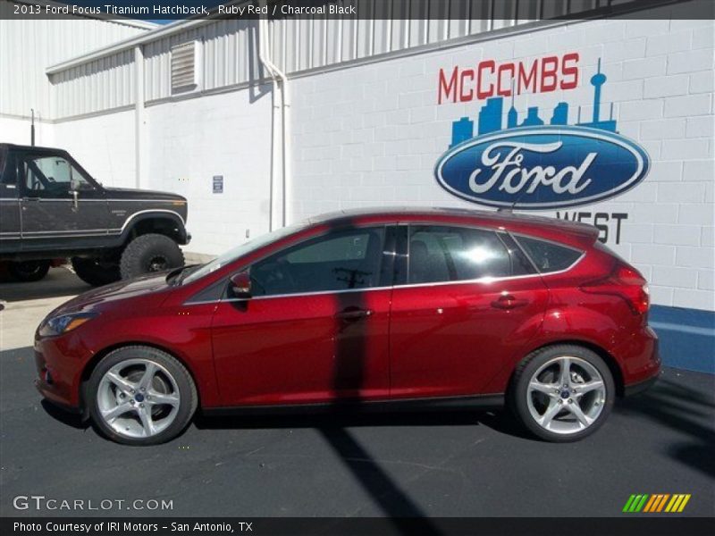 Ruby Red / Charcoal Black 2013 Ford Focus Titanium Hatchback