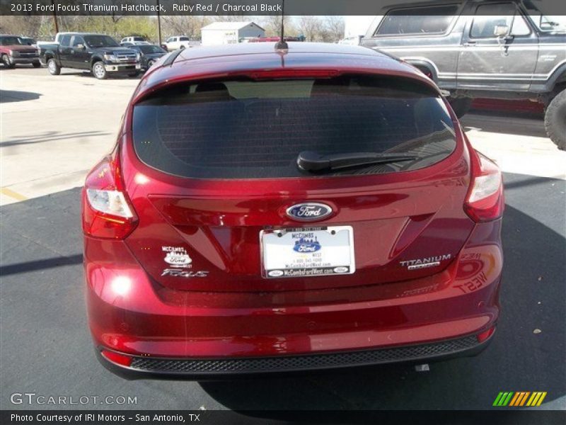 Ruby Red / Charcoal Black 2013 Ford Focus Titanium Hatchback