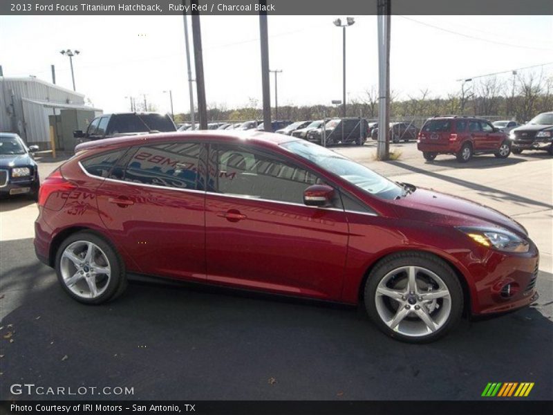 Ruby Red / Charcoal Black 2013 Ford Focus Titanium Hatchback