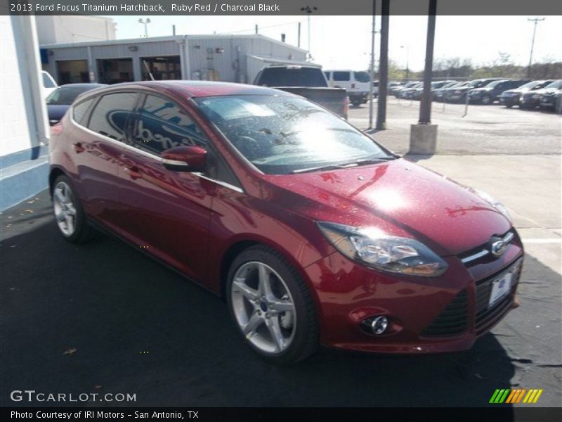 Ruby Red / Charcoal Black 2013 Ford Focus Titanium Hatchback