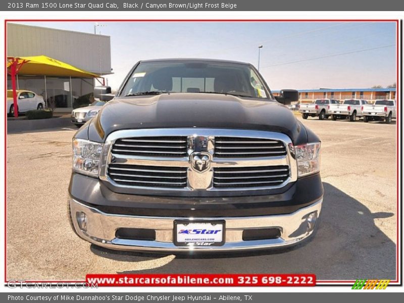 Black / Canyon Brown/Light Frost Beige 2013 Ram 1500 Lone Star Quad Cab
