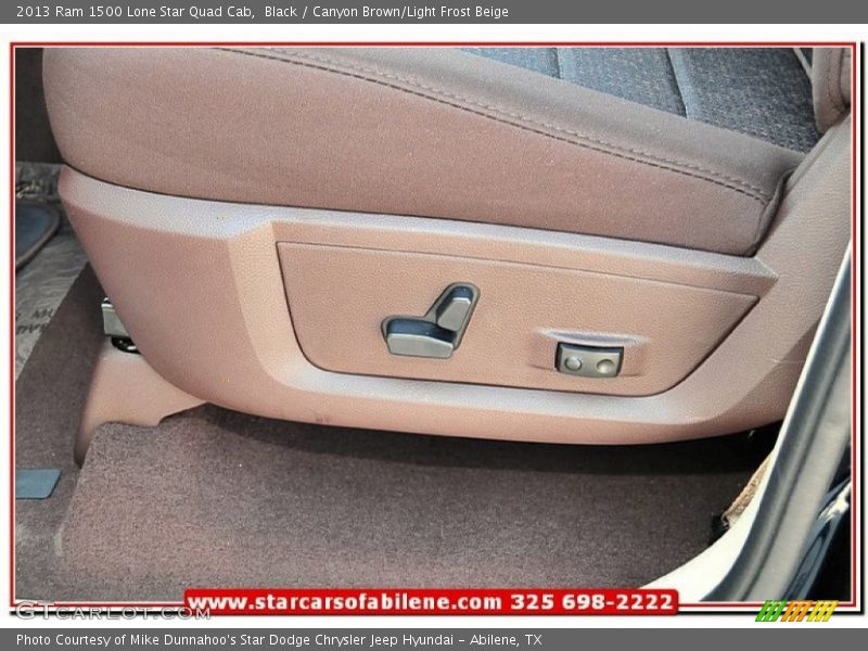 Black / Canyon Brown/Light Frost Beige 2013 Ram 1500 Lone Star Quad Cab