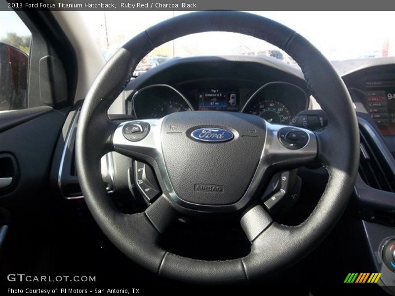 Ruby Red / Charcoal Black 2013 Ford Focus Titanium Hatchback