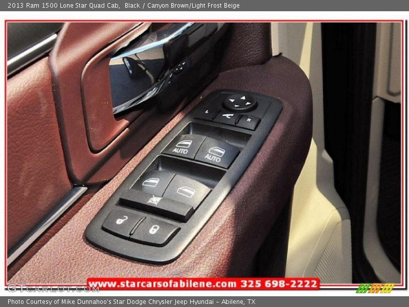 Black / Canyon Brown/Light Frost Beige 2013 Ram 1500 Lone Star Quad Cab