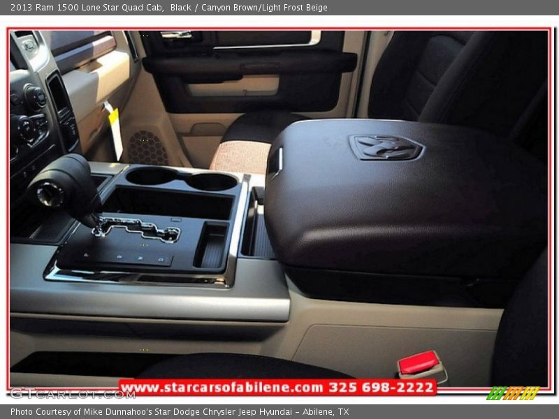 Black / Canyon Brown/Light Frost Beige 2013 Ram 1500 Lone Star Quad Cab