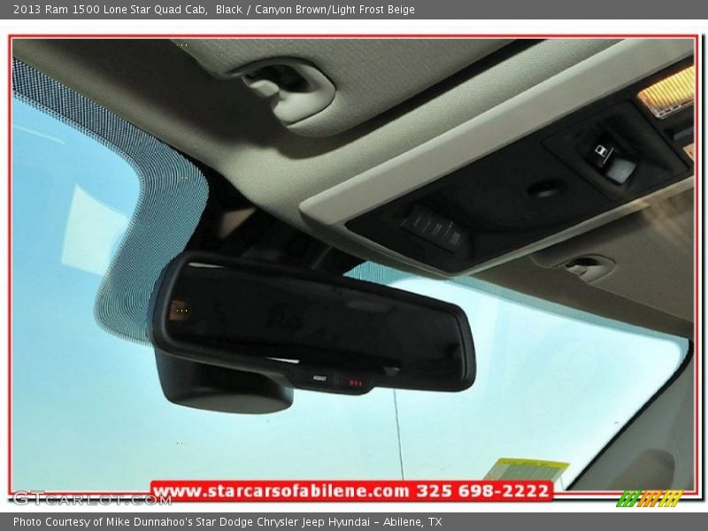 Black / Canyon Brown/Light Frost Beige 2013 Ram 1500 Lone Star Quad Cab